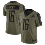 Jared Goff Detroit Lions  2021 Salute To Service Limited Player Jersey - Olive