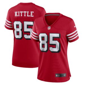 George Kittle San Francisco 49ers  Women's Alternate Player Game Jersey - Red