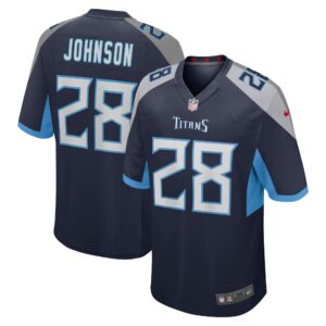 Chris Johnson #28 Tennessee Titans Navy Retired Player Game Jersey