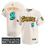 Michael Conforto #8 San Francisco Giants Graffiti Fog City Drop Vapor Premier Limited Jersey - All Cream