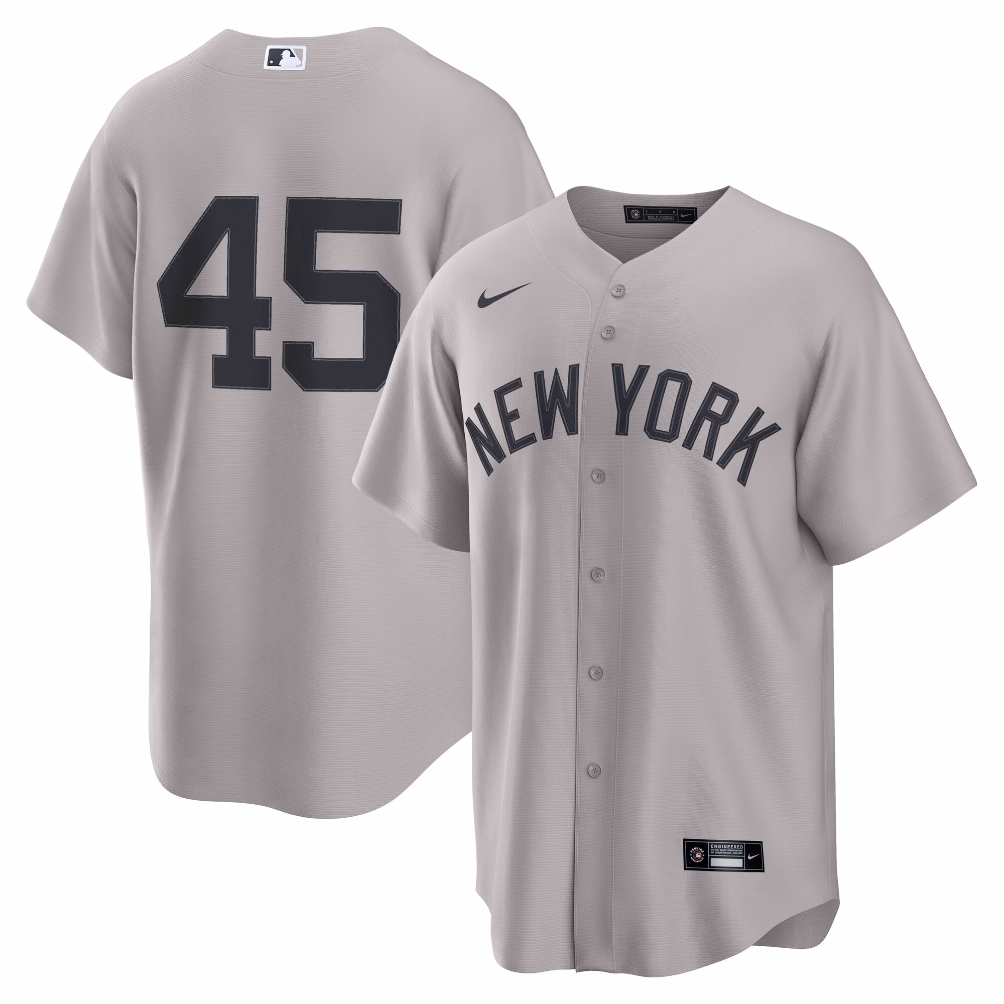 New York Yankees Gerrit Cole #45 Gray Road Replica Jersey