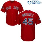 Boston Red Sox #45 Pedro Martinez Red New Cool Base 2018 World Series Champions Stitched Jersey