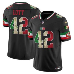 Ronnie Lott # 42 San Francisco 49ers Mexico Vapor Limited Jersey V4 - All Stitched