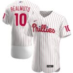 Men's  Philadelphia Phillies #10 JT Realmuto White Home 2020 Player Jersey