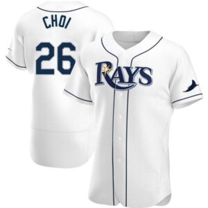 Men's Tampa Bay Rays #26 Ji-Man Choi White Home  Jersey