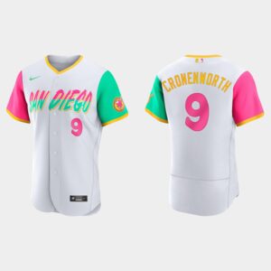Men's San Diego Padres #9 Jake Cronenworth 2022 City Connect Flex Base Jersey - White