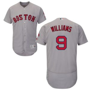 Boston Red Sox #9 Ted Williams Grey Flexbase Collection Stitched Jersey