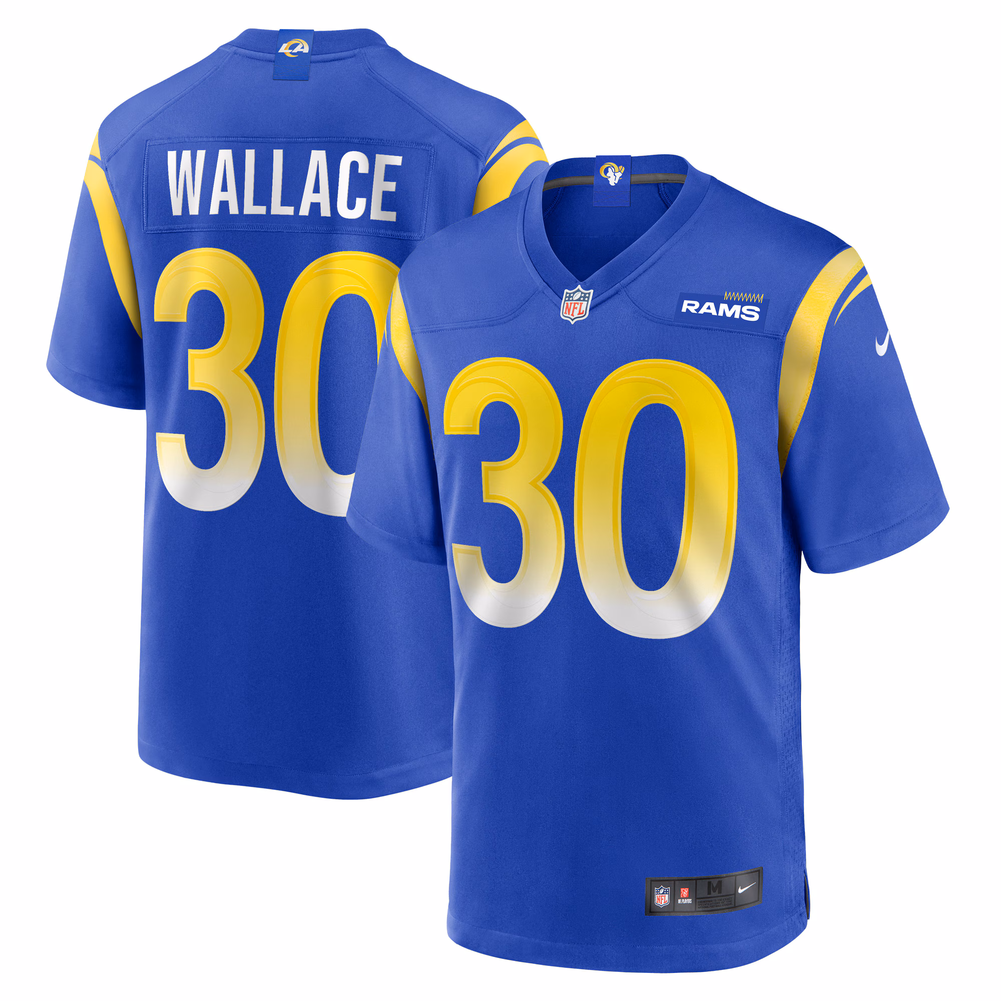 Josh Wallace Los Angeles Rams Game Jersey -  Royal
