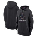 Women's  Black Dallas Cowboys 2024 Crucial Catch Club Pullover Hoodie