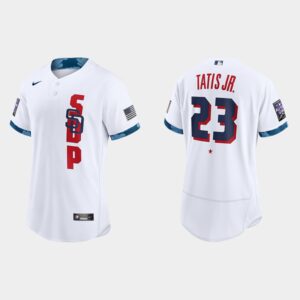 Men's San Diego Padres #23 Fernando Tatis Jr. White 2021 All-Star Game Jersey
