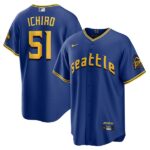 Men's Seattle Mariners #51 Ichiro Suzuki  Royal 2023 City Connect Cool Base Player Jersey