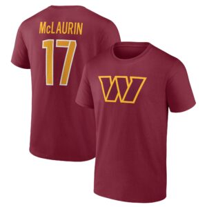 Men's Terry McLaurin Burgundy Washington Commanders Player Icon Name & Number T-Shirt