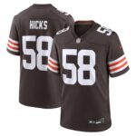 Hicks Cleveland Browns  Game Jersey -  Brown