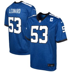 Shaquille Leonard Indianapolis Colts  Youth Indiana Nights Alternate Game Jersey - Royal