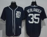 Detroit Tigers #35 Justin Verlander Navy Blue New Cool Base Stitched Jersey