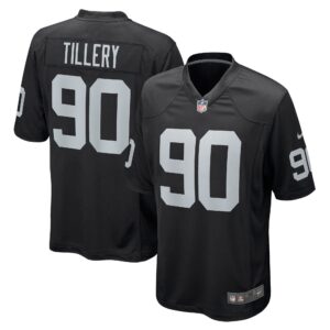 Jerry Tillery Las Vegas Raiders  Game Player Jersey - Black