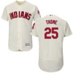 Cleveland Indians #25 Jim Thome Cream Flexbase Collection Stitched Jersey