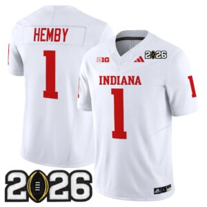Roman Hemby #1 Ndiana Hoosiers IND 2026 CFP Final Patch Vapor Limited Jersey V2 - All Stitched