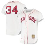 Men's Boston Red Sox David Ortiz Mitchell & Ness White 2004 Cooperstown Collection Home Jersey
