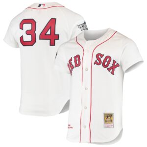 Men's Boston Red Sox David Ortiz Mitchell & Ness White 2004 Cooperstown Collection Home Jersey