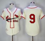 Mitchell And Ness 1946 St. Louis Cardinals #9 Enos Slaughter Cream Throwback Stitched Jersey