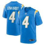 Gus Edwards Los Angeles Chargers  Game Jersey -  Powder Blue