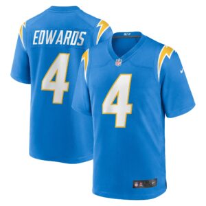 Gus Edwards Los Angeles Chargers  Game Jersey -  Powder Blue