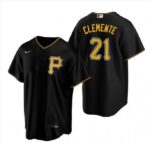 Men's Pittsburgh Pirates #21 Roberto Clemente Black Stitched Cool Base  Jersey