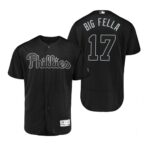 Philadelphia Phillies Rhys Hoskins Big Fella Black 2019 Players Weekend Jersey