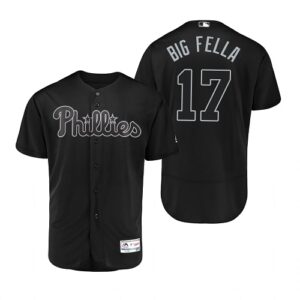 Philadelphia Phillies Rhys Hoskins Big Fella Black 2019 Players Weekend Jersey