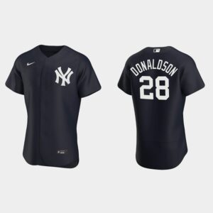 Men's New York Yankees #28 Josh Donaldson Alternate Flex Base Jersey - Navy