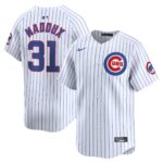 Men's Chicago Cubs #31 Greg Maddux  White Home Limited Player Jersey