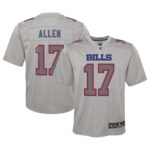 Josh Allen Buffalo Bills Youth Atmosphere Game Jersey - Gray