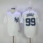 New York Yankees #99 Aaron Judge White Strip New Cool Base Stitched Jersey