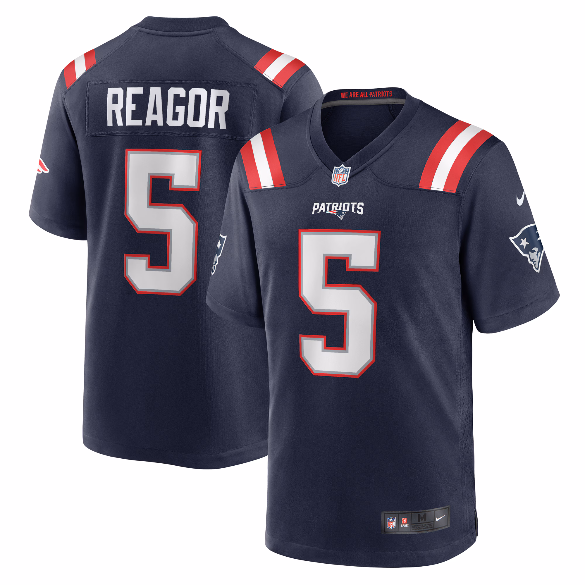 Jalen Reagor New England Patriots Team Game Jersey -  Navy