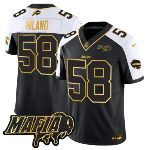Matt Milano #58 Buffalo Bills BUF 2024 Bills Mafia Patch Gold Vapor Limited Jersey - All Stitched