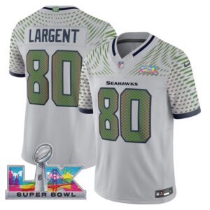 Steve Largent #80 Seattle Seahawks 2025 Rivalries Super Super Bowl LX Patch Vapor Limited Jersey