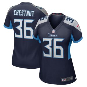 Julius Chestnut Tennessee Titans  Women's Game Player Jersey - Navy