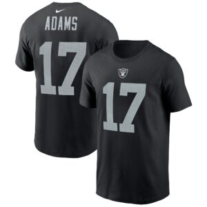 Men's Davante Adams Black Las Vegas Raiders Player Name & Number T-Shirt