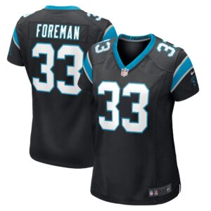 D'Onta Foreman Carolina Panthers  Women's Game Player Jersey - Black