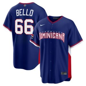 Brayan Bello #66 Dominican Republic Baseball 2026 World Baseball Classic Road Stadium Jersey - Royal