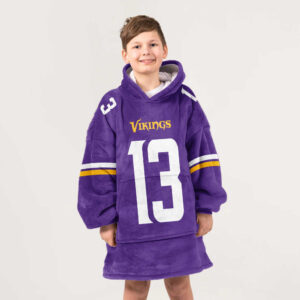 Kid 13 Minnesota Football Unisex Blanket Hoodie