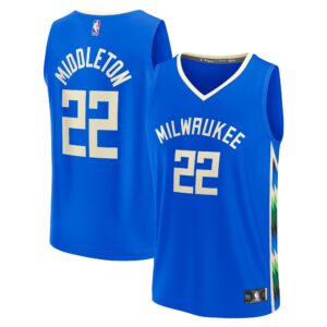 Khris Middleton Milwaukee Bucks  2022/23 Fastbreak Jersey - City Edition - Royal