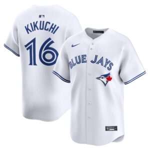 Men's Toronto Blue Jays #16 Yusei Kikuchi  White Home Limited Player Jersey