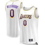 Russell Westbrook Los Angeles Lakers  2020/21 Fast Break Replica Player Jersey White - Association Edition