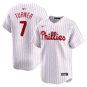 Philadelphia Phillies Trea Turner #7 White Home Limited Player Jersey