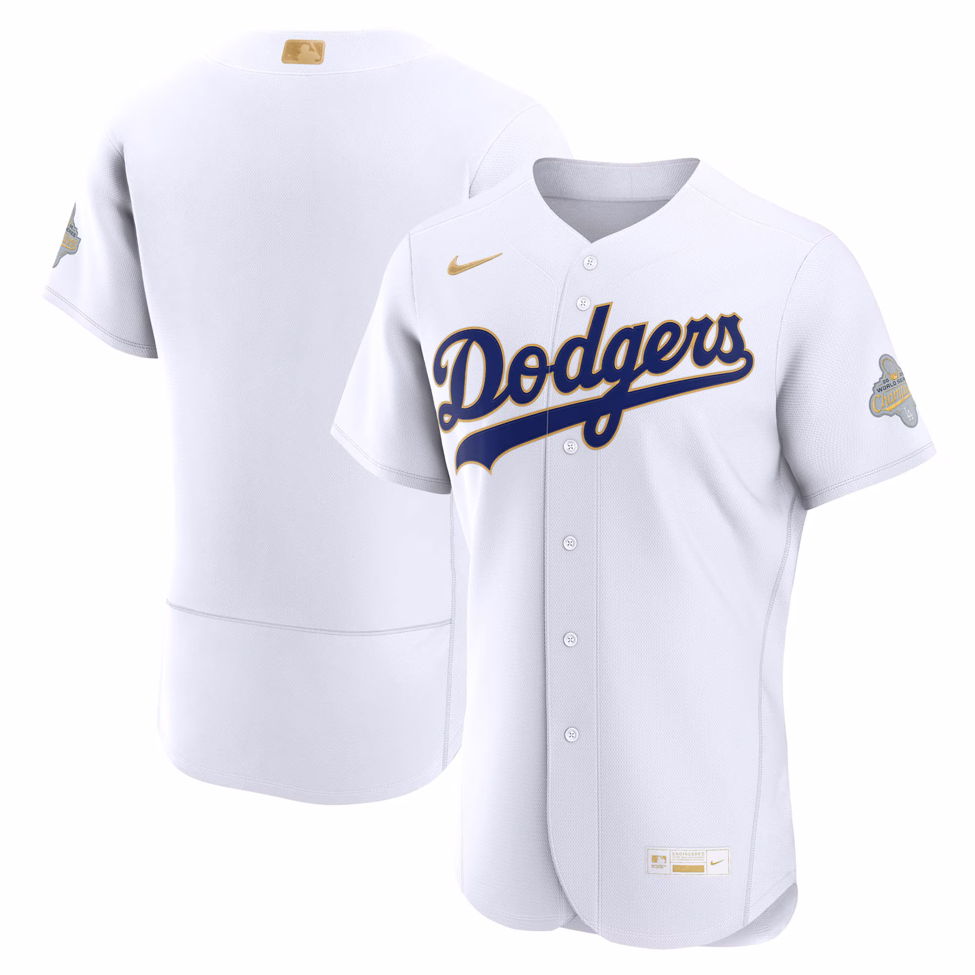 Los Angeles Dodgers  White 2026 Gold Collection Authentic Jersey