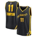 Youth Golden State Warriors Klay Thompson  Black 2023/24 Fast Break Jersey - City Edition