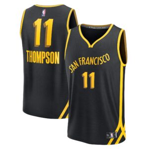 Youth Golden State Warriors Klay Thompson  Black 2023/24 Fast Break Jersey - City Edition