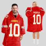Adult 10 Kansas City Football Unisex Blanket Hoodie
